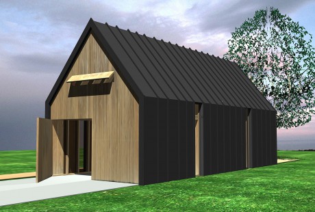 Ontwerp tuinhuis achtergevel- komlaan bergen
