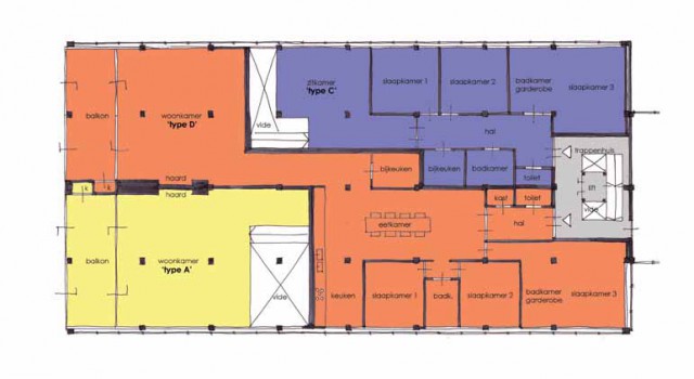 Plattegrond appartementen Weerd (2)a