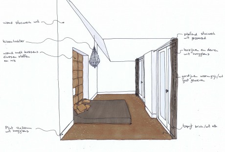 Schets boederij heerhugowaard -slaapkamer