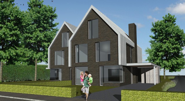 Ontwerp geschakelde villa, Aalsmeer