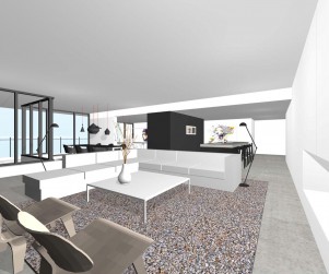 design interieur penthouse, ontwerp , architect, 3d, fraai, modern, minimalistisch