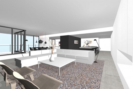 design interieur penthouse, ontwerp , architect, 3d, fraai, modern, minimalistisch