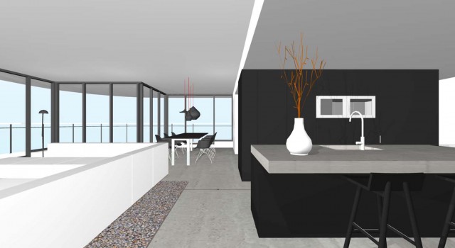 design interieur penthouse, ontwerp , architect, 3d, fraai, modern, minimalistisch