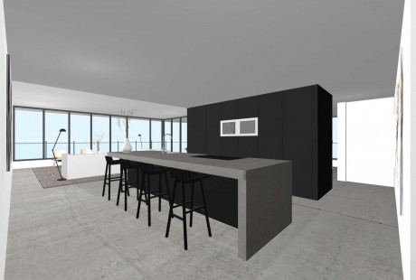design interieur penthouse, ontwerp , architect, 3d, fraai, modern, minimalistisch