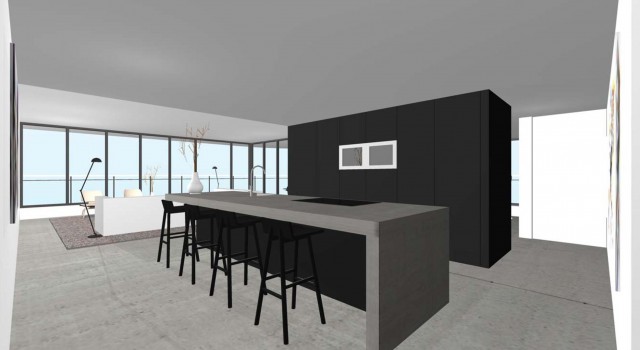 design interieur penthouse, ontwerp , architect, 3d, fraai, modern, minimalistisch