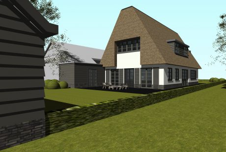 Vrijstaand, landelijk, modern, woonhuis, woning, garage, villa, bergen, alkmaar, noord holland, ontwerp, architect, architectuur, tekening, tekenwerk, interieur, exterieur