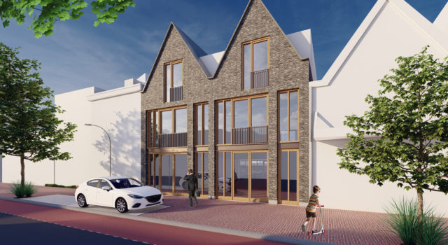 Nieuwbouw appartementengebouw met kantoor / winkelruimte, Noord Holland