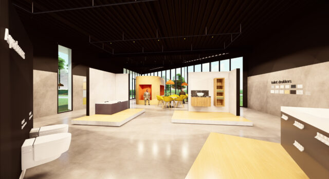 Nieuwbouw showroom en opleidingcentrum, Geberit Nederland in Nieuwegein
